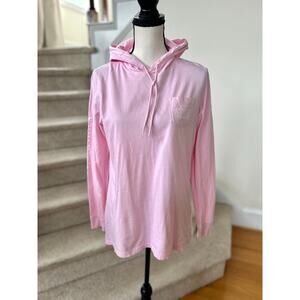 Vineyard Vines Pink Whale Logo Hooded Lightweight Sweatshirt